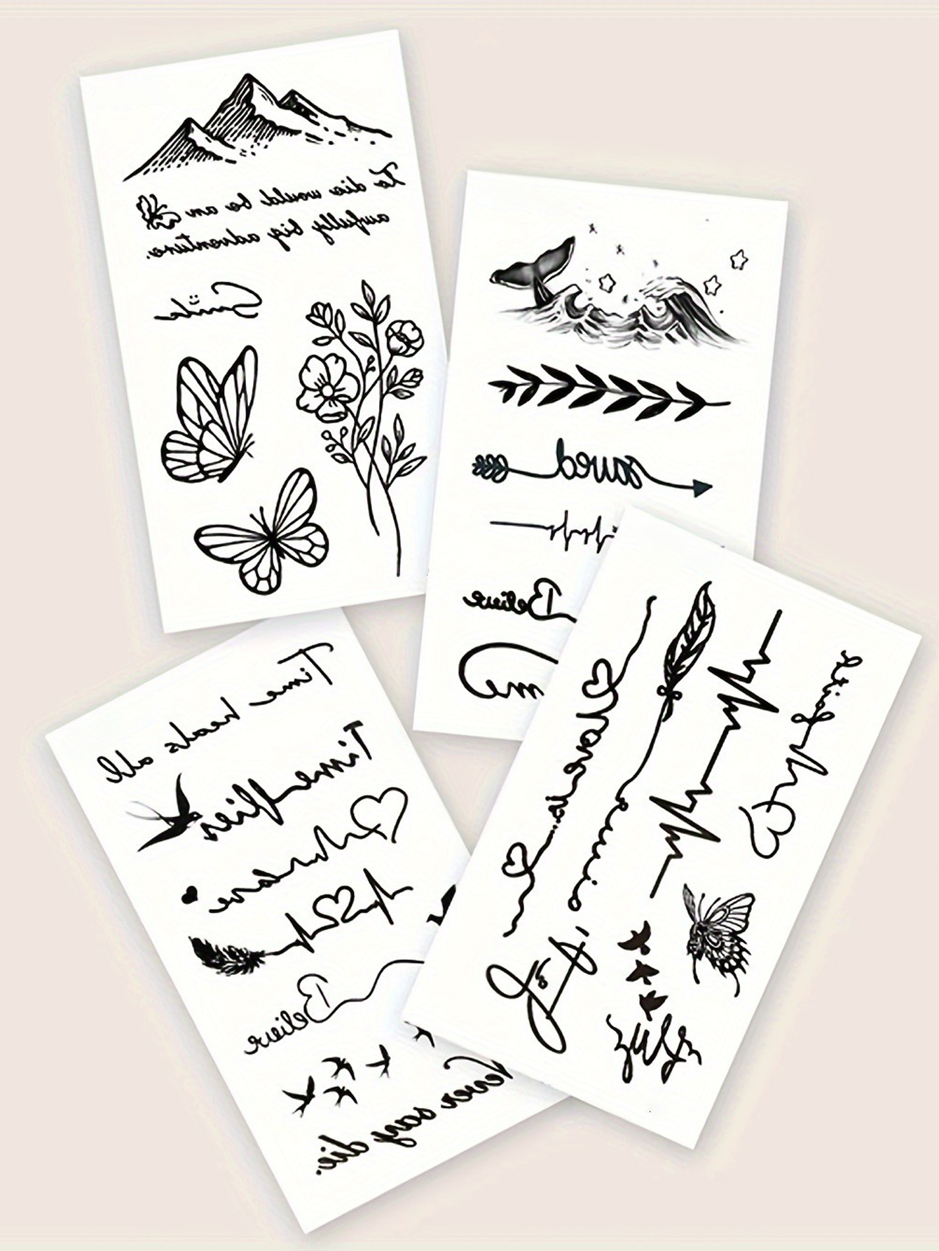 DIY Small Tattoo Sticker Style Combination
